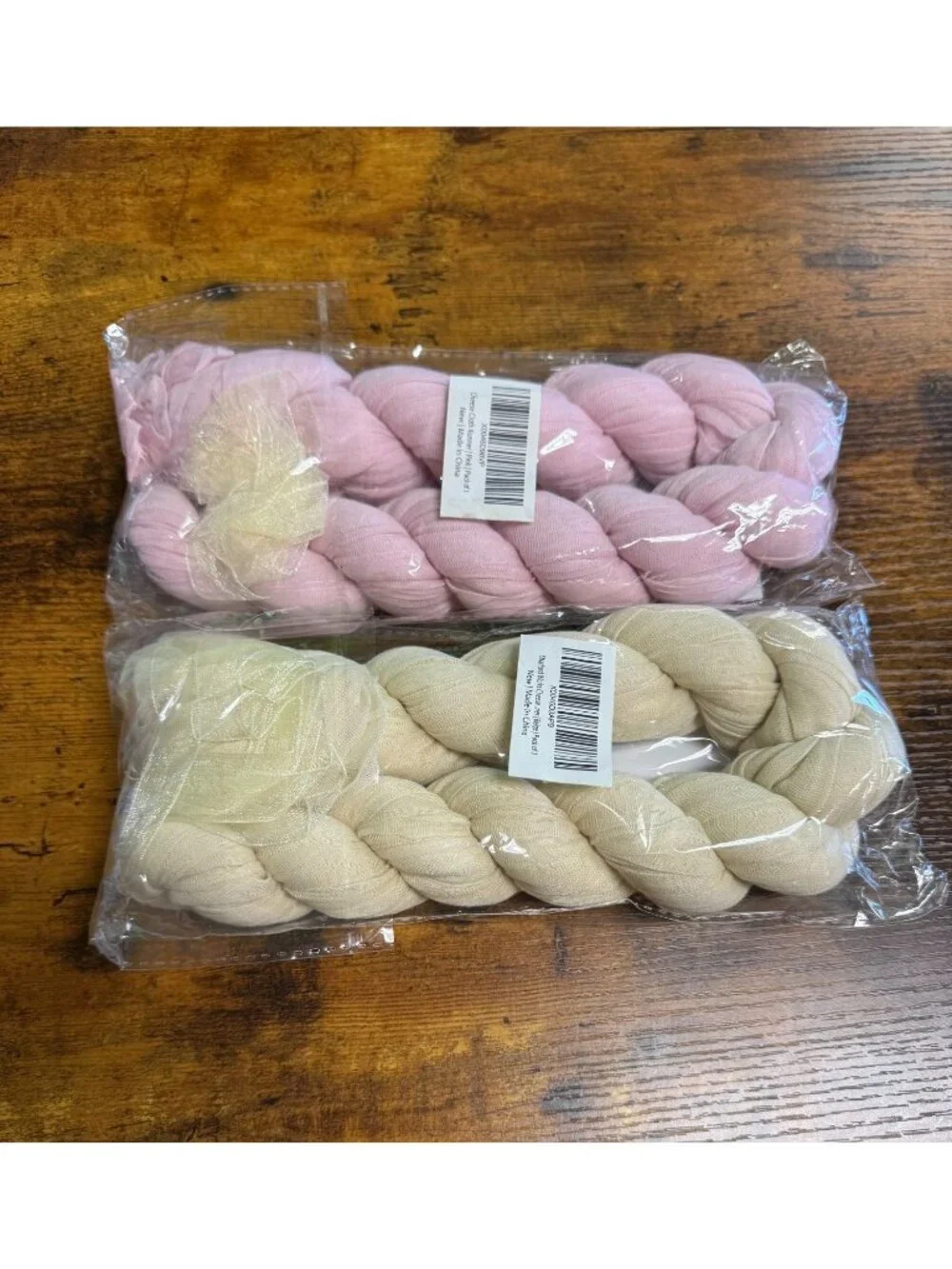 Stratford Works Cheesecloth 2 pack pink and beige